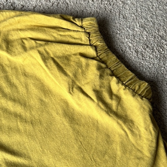 Free People Beach Oversized Boxy Slight Crop T Shirt Mustard Yellow - Picture 3 of 10